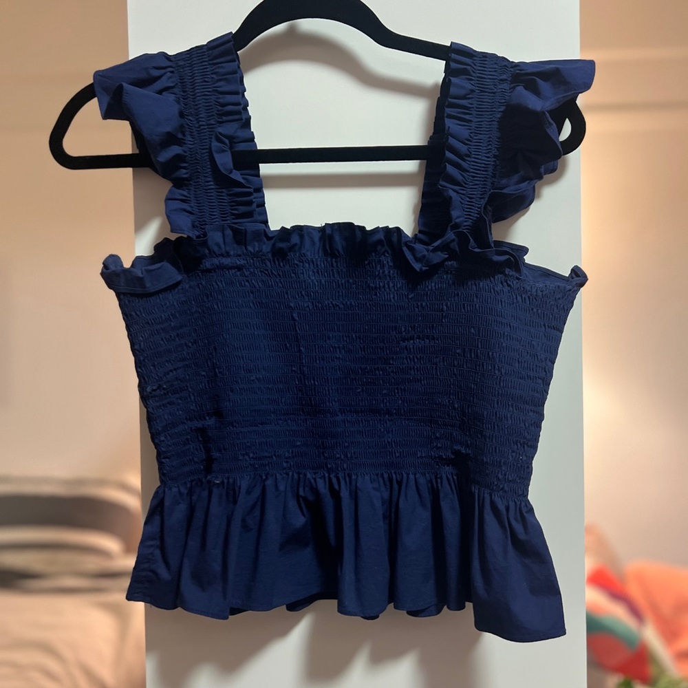Hill House Navy Blue Paz Top - Picture 2 of 5